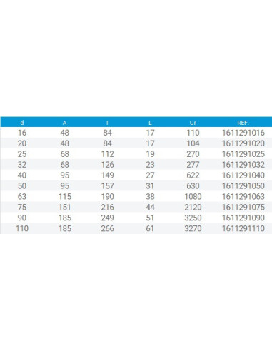 PL VALVULA DE RETENCION PVC ENCOLAR 63 mm