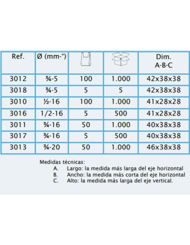 ESPIGA PP ROSCA HEMBRA 16 mm x 1/2 