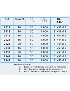 VALVULA RAMAL ROJA EXTRA SIMPLE 16 mm 2