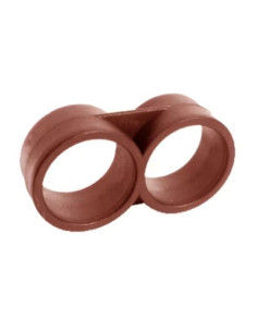 TAPON DOBLE ANILLA 16 mm MARRON