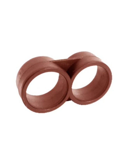 TAPON DOBLE ANILLA 16 mm MARRON