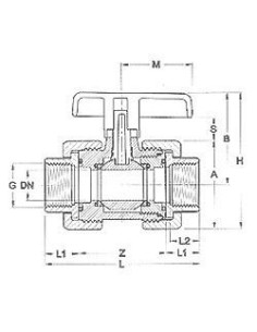 VALVULA PVC ROSCA HEMBRA 3/4" 2