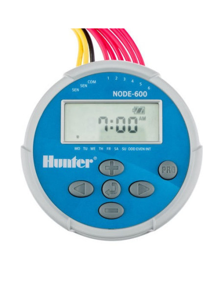 PROGRAMADOR NODE 600 9V DE 6 ESTACIONES HUNTER