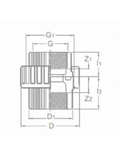 ENLACE 3 PIEZAS PVC ROSCA HEMBRA 3/4  2