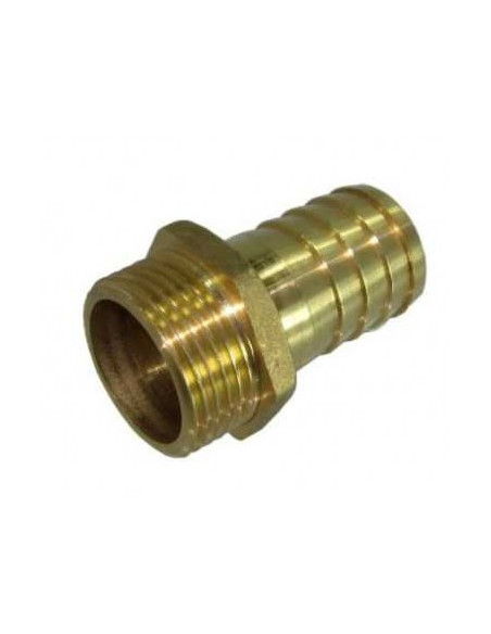 ESPIGA LATON PORTAMANGUERA ROSCA MACHO 1/2" x 18 mm
