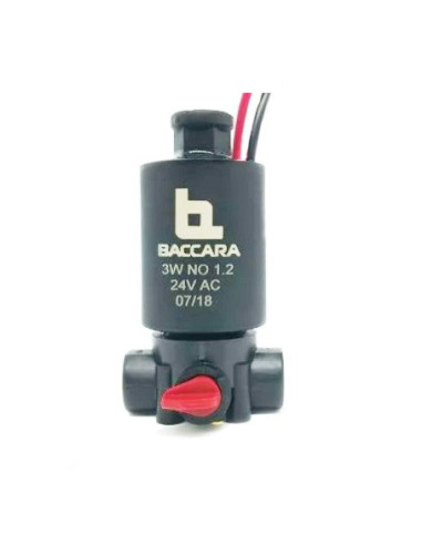 SOLENOIDE BACCARA G75-A 24V AC 3 VÍAS 2 HILOS N.O