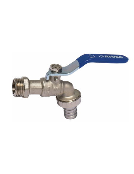 GRIFO DE JARDIN CURVO PORTAMANGUERAS DE 1” x 1 ¼"