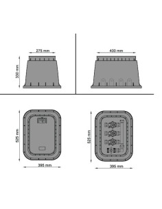 Arqueta rectang  41x28x30cm  base 53x39 cm  tirado 2