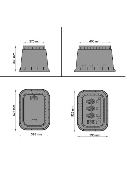 ARQUETA RECTANGULAR 41x28x30 cm CON TIRADOR