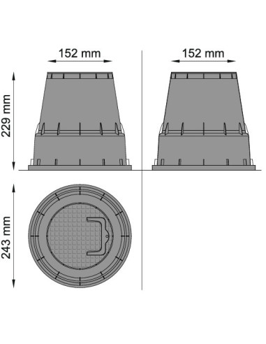 ARUQUETA CIRCULAR 15 cm DIÁMETRO CON TIRADOR