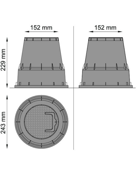 ARUQUETA CIRCULAR 15 cm DIÁMETRO CON TIRADOR