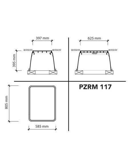 ARQUETA RECTANGULAR VERDE 62 x 39 x 39 cm CON TIRADOR