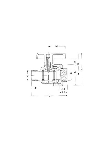 PL VALVULA PVC 1  COLECTOR SALIDA MACHO/HEMBRA