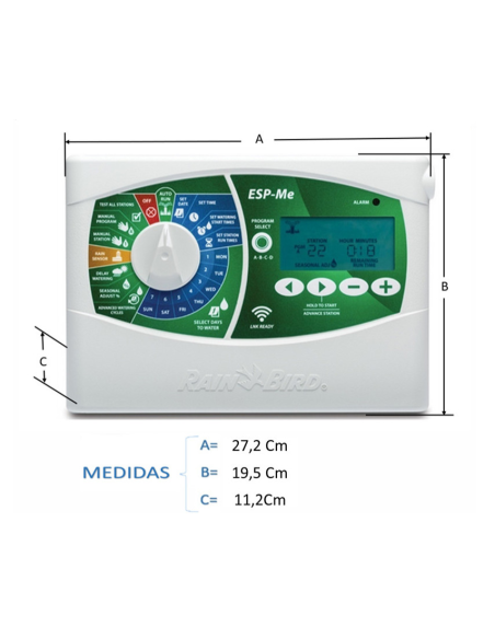 PROGRAMADOR DE RIEGO EXTERIOR ESP-ME3 4 EST DE RAIN BIRD