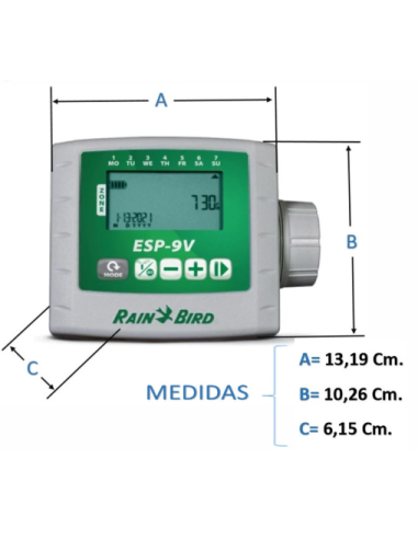 PROGRAMADOR DE RIEGO ESP-9V 1 ESTACION CON ELECTROVÁLVULA RAIN BIRD