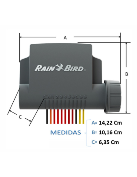 PROGRAMADOR DE RIEGO ESP-BAT-BT 2 ESTACIONES RAIN BIRD