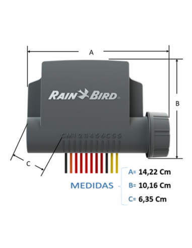 PROGRAMADOR DE RIEGO ESP-BAT-BT 6 ESTACIONES RAIN BIRD
