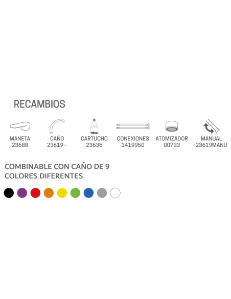 GRIFO OSMOSIS PILOT CAÑO FLEX NEGRO