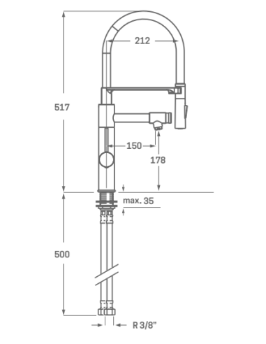 GRIFO OSMOSIS PILOT CAÑO FLEX NEGRO