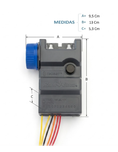 PROGRAMADOR BLUETOOTH TBOS-BT-LT 2 ESTACIONES RAIN BIRD
