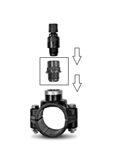 REDUCCION PVC 1/2" x 3/8" ROSCA MACHO HEMBRA