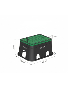 ARQUETA RECTANGULAR 42 x 32 x 20 cm  base  2