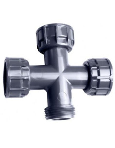 COLECTOR CRUZ PVC 1  ROSCA H-H-H-M