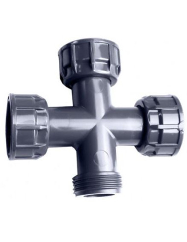 COLECTOR CRUZ PVC 1  ROSCA H-H-H-M