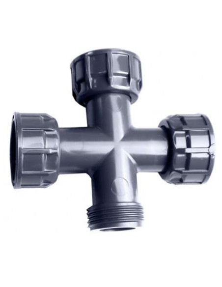 COLECTOR CRUZ PVC 1  ROSCA H-H-H-M