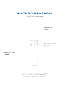 Cuerpo difusor Hunter Pro-Spray PROS-04 de 10 cm sin boquilla 2