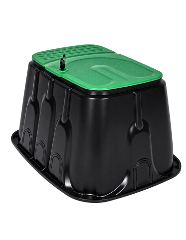 Arqueta de riego rectangular Jumbo Poelsan 74014 de 14 pulgadas — producto sin fondo