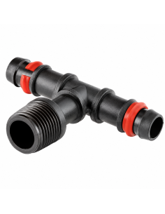 Te rosca macho con anillas de seguridad 16 mm x 1/2 pulgada