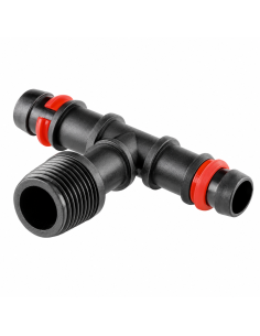 Te rosca macho con anillas de seguridad 16 mm x 3/4 pulgada