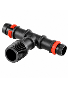 Te rosca macho con anillas de seguridad 20 mm x 1/2 pulgada