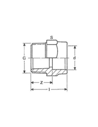 TERMINAL ROSCA MACHO PVC 25 mm x 3/4 