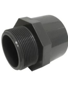 TERMINAL ROSCA MACHO PVC 50 mm x 1 ½ 