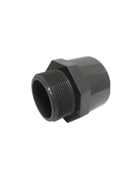 TERMINAL ROSCA MACHO PVC 50 mm x 1 ½ 