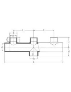 COLECTOR PVC PISCINAS 3 SALIDAS 50 mm 2