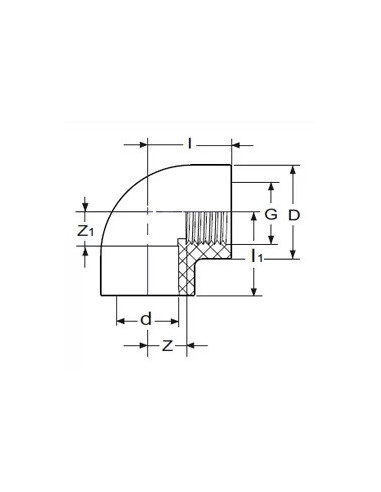 CODO PVC MIXTO 25 mm x 3/4 