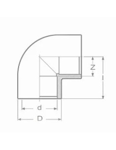CODO PVC 140 mm 90º 2