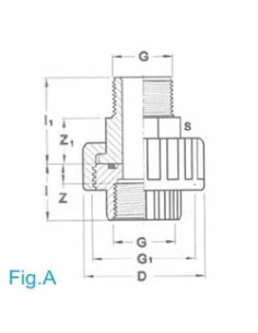 ENLACE 3 PIEZAS PVC ROSCA MACHO-HEMBRA 1 ¼  2