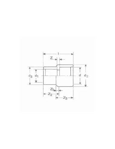 REDUCCION CONICA PVC 63 x 50/40 x 32